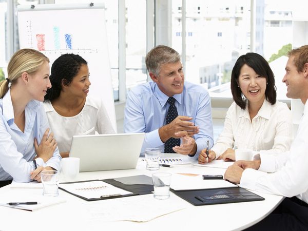 Business meeting in an office